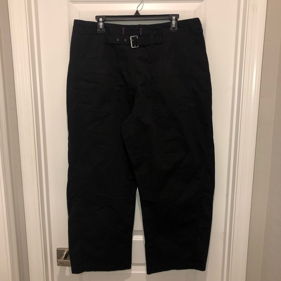 Pilcro Anthropologie The Arin Mid-Rise Button-Front Linen Blend Barrel Pants 33 - Picture 9 of 10